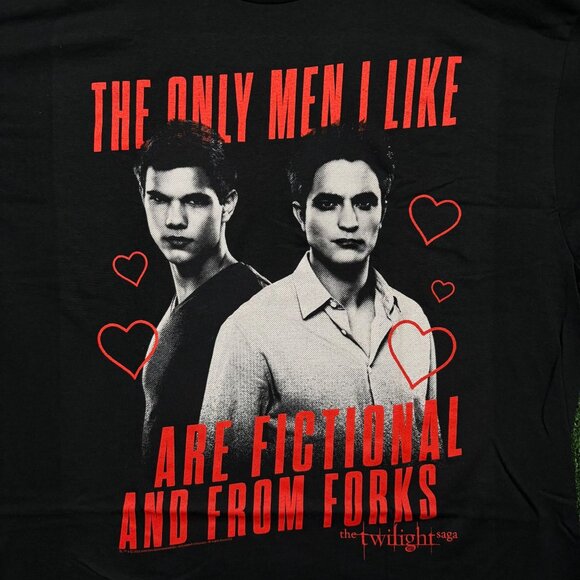 Twilight The Only Men I Like are From Forks T-Shirt Size Extra Large - Picture 2 of 4